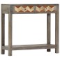 vidaXL Mesa consola de madera maciza de mango gris 86x30x76 cm vidaXL Mesa consola de madera maciza de mango gris 86x30x76 cm