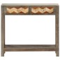 vidaXL Mesa consola de madera maciza de mango gris 86x30x76 cm vidaXL Mesa consola de madera maciza de mango gris 86x30x76 cm