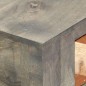 vidaXL Mesa consola de madera maciza de mango gris 86x30x76 cm vidaXL Mesa consola de madera maciza de mango gris 86x30x76 cm