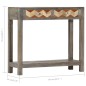 vidaXL Mesa consola de madera maciza de mango gris 86x30x76 cm vidaXL Mesa consola de madera maciza de mango gris 86x30x76 cm