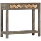 vidaXL Mesa consola de madera maciza de mango gris 86x30x76 cm vidaXL Mesa consola de madera maciza de mango gris 86x30x76 cm