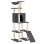 vidaXL Rascador para gatos con postes de sisal gris oscuro 166 cm vidaXL Rascador para gatos con postes de sisal gris oscuro 166 cm