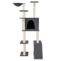 vidaXL Rascador para gatos con postes de sisal gris oscuro 166 cm vidaXL Rascador para gatos con postes de sisal gris oscuro 166 cm