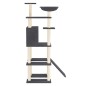 vidaXL Rascador para gatos con postes de sisal gris oscuro 166 cm vidaXL Rascador para gatos con postes de sisal gris oscuro 166 cm