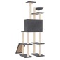 vidaXL Rascador para gatos con postes de sisal gris oscuro 166 cm vidaXL Rascador para gatos con postes de sisal gris oscuro 166 cm