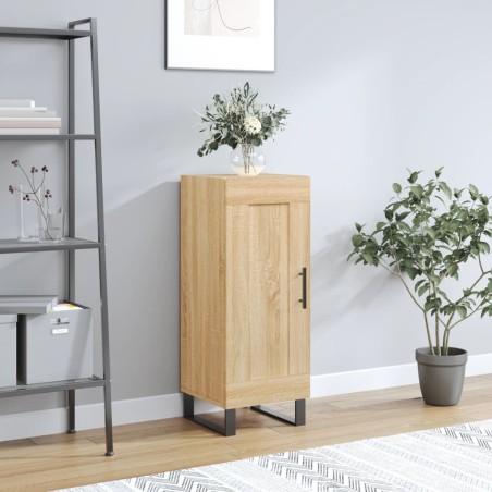 vidaXL Aparador madera contrachapada color roble Sonoma 34,5x34x90 cm