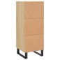 vidaXL Aparador madera contrachapada color roble Sonoma 34,5x34x90 cm