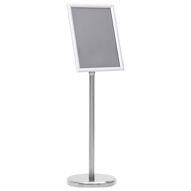 vidaXL Soporte de pie para carteles A4 aleación de aluminio plateado vidaXL Soporte de pie para carteles A4 aleación de aluminio plateado