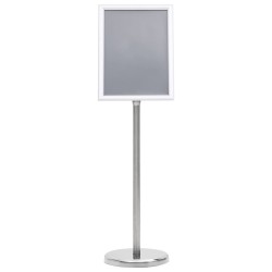 vidaXL Soporte de pie para carteles A4 aleación de aluminio plateado