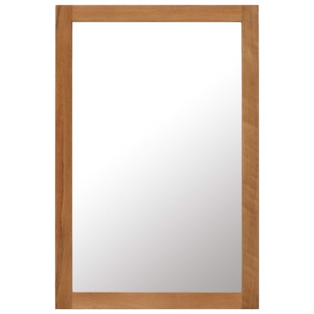 vidaXL Espejo de madera maciza de roble 60x90 cm