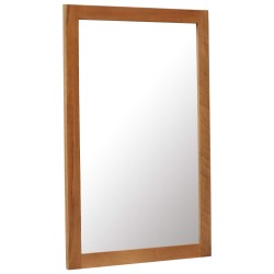 vidaXL Espejo de madera maciza de roble 60x90 cm