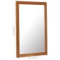 vidaXL Espejo de madera maciza de roble 60x90 cm vidaXL Espejo de madera maciza de roble 60x90 cm