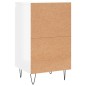 vidaXL Aparador madera de ingeniería blanco brillante 40x35x70 cm