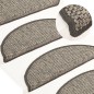 vidaXL Alfombra autoadhesiva escalera sisal 15 uds plateado 56x17x3 cm vidaXL Alfombra autoadhesiva escalera sisal 15 uds plateado 56x17x3 cm
