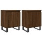 vidaXL Mesita de noche 2 uds madera ingeniería roble marrón 40x30x50cm