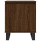 vidaXL Mesita de noche 2 uds madera ingeniería roble marrón 40x30x50cm