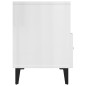  vidaXL Mueble de TV madera contrachapada blanco brillo 80x36x50 cm