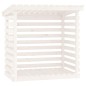 vidaXL Leñero de madera maciza de pino blanco 108x73x108 cm vidaXL Leñero de madera maciza de pino blanco 108x73x108 cm