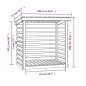 vidaXL Leñero de madera maciza de pino blanco 108x73x108 cm vidaXL Leñero de madera maciza de pino blanco 108x73x108 cm