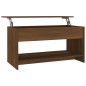 vidaXL Mesa de centro madera contrachapada roble marrón 102x50x52,5cm vidaXL Mesa de centro madera contrachapada roble marrón 102x50x52,5cm