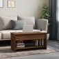 vidaXL Mesa de centro madera contrachapada roble marrón 102x50x52,5cm vidaXL Mesa de centro madera contrachapada roble marrón 102x50x52,5cm