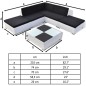 vidaXL Set muebles de jardín 6 piezas y cojines ratán sintético blanco vidaXL Set muebles de jardín 6 piezas y cojines ratán sintético blanco
