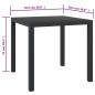 vidaXL Mesa de jardín de aluminio y WPC negra 80x80x74 cm vidaXL Mesa de jardín de aluminio y WPC negra 80x80x74 cm
