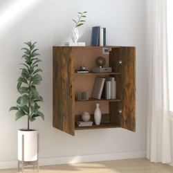 vidaXL Armario colgante contrachapada roble ahumado 69,5x34x90 cm
