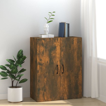 vidaXL Armario colgante contrachapada roble ahumado 69,5x34x90 cm