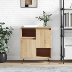 vidaXL Aparador de madera contrachapada roble Sonoma 60x35x70 cm