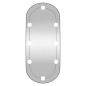 vidaXL Espejo de pared ovalado con luces LED vidrio 30x70 cm vidaXL Espejo de pared ovalado con luces LED vidrio 30x70 cm