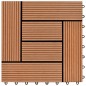vidaXL Baldosa de porche WPC marrón 11 unidades 30x30 cm vidaXL Baldosa de porche WPC marrón 11 unidades 30x30 cm