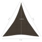 vidaXL Toldo de vela HDPE marrón 160 g/m² 5x6x6 m vidaXL Toldo de vela HDPE marrón 160 g/m² 5x6x6 m