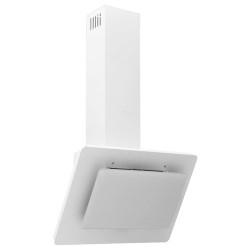 vidaXL Campana extractora acero inoxidable vidrio templado blanco 60cm