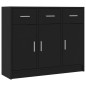 vidaXL Aparador de madera de ingeniería negro 91x28x75 cm vidaXL Aparador de madera de ingeniería negro 91x28x75 cm