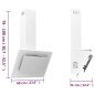 vidaXL Campana extractora acero inoxidable vidrio templado blanco 60cm vidaXL Campana extractora acero inoxidable vidrio templado blanco 60cm