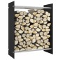 vidaXL Leñero de vidrio templado negro 80x35x100 cm vidaXL Leñero de vidrio templado negro 80x35x100 cm