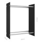 vidaXL Leñero de vidrio templado negro 80x35x100 cm vidaXL Leñero de vidrio templado negro 80x35x100 cm