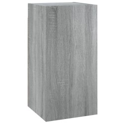 vidaXL Mueble para TV madera contrachapada gris Sonoma 30,5x30x60 cm