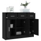 vidaXL Aparador de madera de ingeniería negro 91x28x75 cm vidaXL Aparador de madera de ingeniería negro 91x28x75 cm