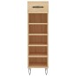 vidaXL Zapatero madera de ingeniería roble Sonoma 30x35x105 cm