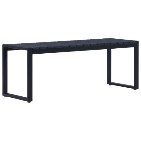 vidaXL Banco de jardín 120,50 cm tablero PS negro