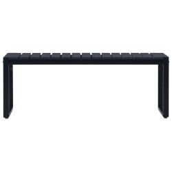 vidaXL Banco de jardín 120,50 cm tablero PS negro