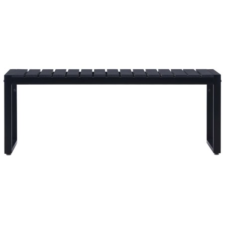 vidaXL Banco de jardín 120,50 cm tablero PS negro
