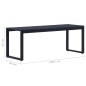 vidaXL Banco de jardín 120,50 cm tablero PS negro vidaXL Banco de jardín 120,50 cm tablero PS negro