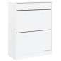 vidaXL Mueble zapatero ALTA madera maciza de pino blanco 77x35x96 cm