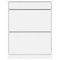 vidaXL Mueble zapatero ALTA madera maciza de pino blanco 77x35x96 cm