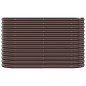 vidaXL Jardinera arriate acero recubrimiento polvo marrón 114x40x68 cm vidaXL Jardinera arriate acero recubrimiento polvo marrón 114x40x68 cm