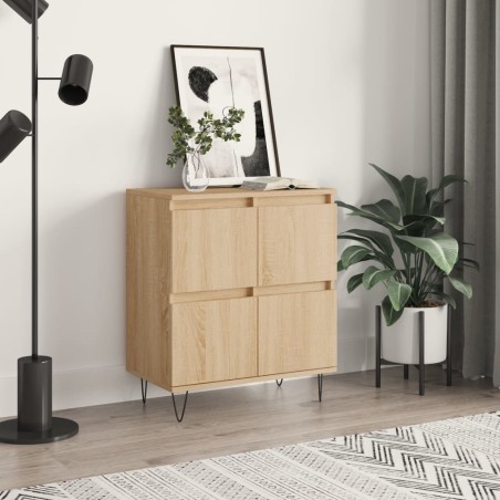 vidaXL Aparador de madera contrachapada roble Sonoma 60x35x70 cm