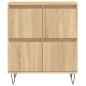 vidaXL Aparador de madera contrachapada roble Sonoma 60x35x70 cm vidaXL Aparador de madera contrachapada roble Sonoma 60x35x70 cm